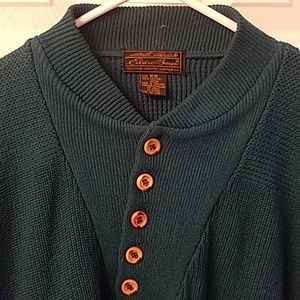 Vintage Eddie Bauer Men's Button-up Sweater M